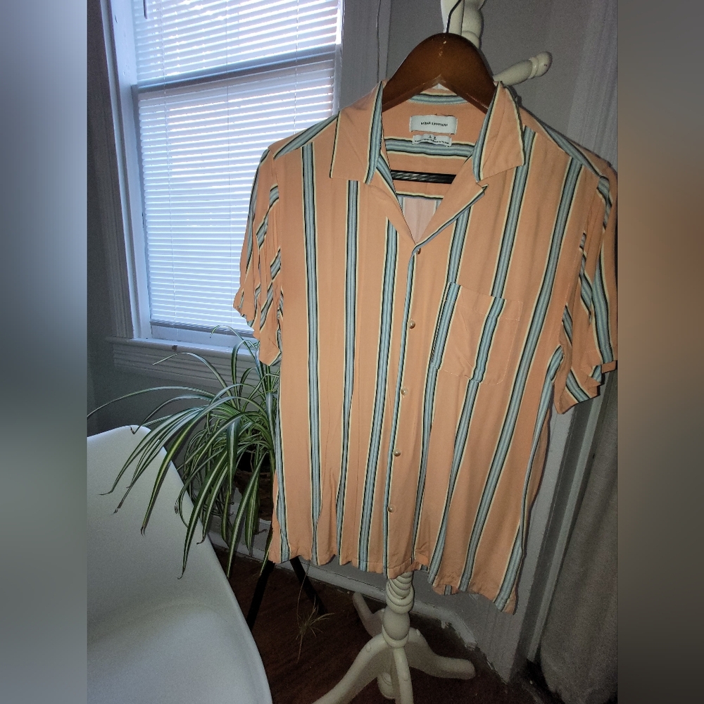 Striped Peach/Blue Resort Shirt
